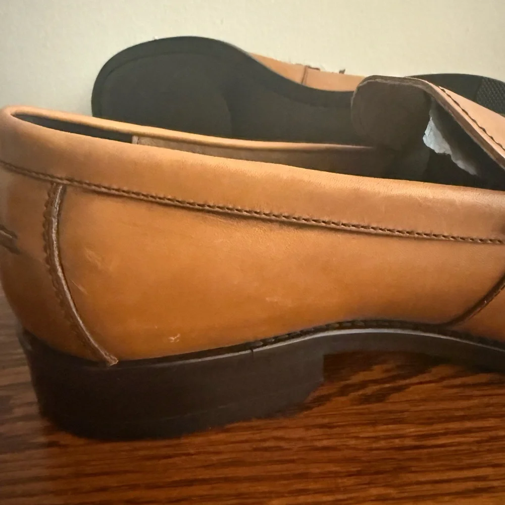 Classic Banana Republic Dellbrook Ortholite Comfort Tan Italian Leather Loafers